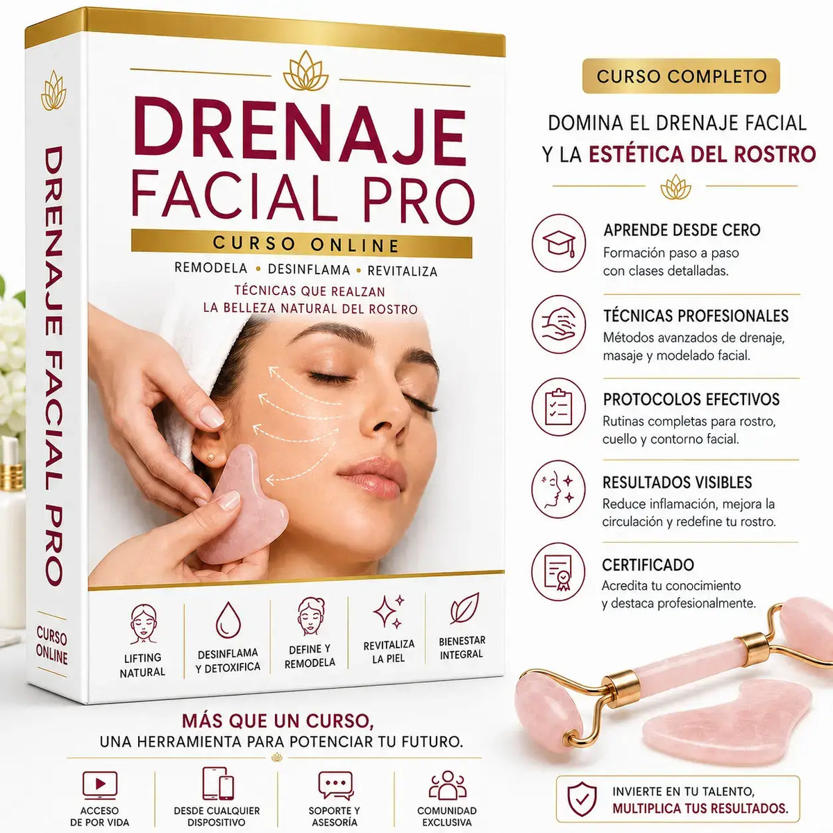 Drenaje Facial Pro | Curso Digital con Acceso Inmediato